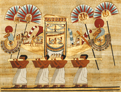 Barque of Amun as painted by Dr. Barbara A. Richter
